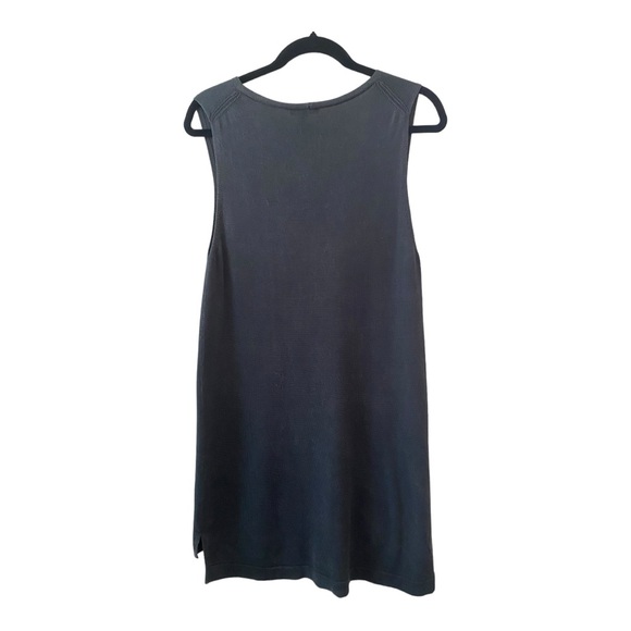 Eileen Fisher Top Sz M Charcoal Tencel Knit Tunic Lagenlook Minimalist Office - Picture 7 of 16